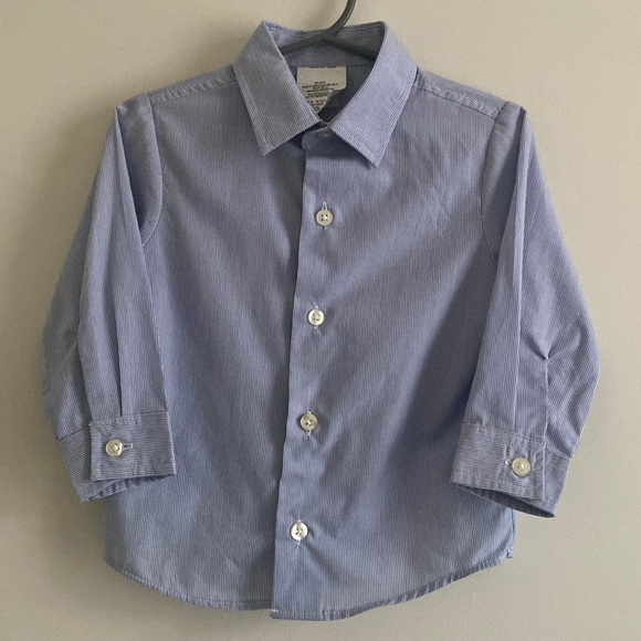 Unbranded Boys Pinstripe Button Down Dress Shirt - Picture 1 of 14